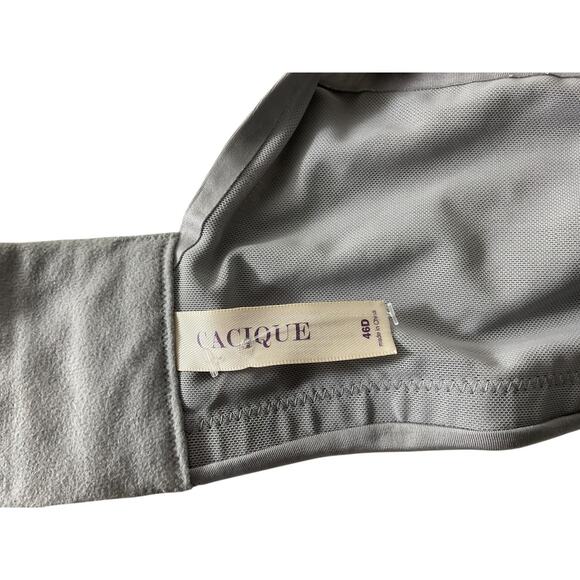 Cacique Bra Womens 46D Gray Illusion Full Coverage Side Smoothing Underwire New - Picture 3 of 7